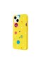 حافظة هاتف من السيليكون باللون الأصفر بتصميم كواكب الفضاء لهاتف iPhone 15 - 2