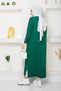 Women's Mercerized Button Detailed Full Length Knitwear Cardigan Blue - 6