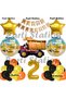 Construction Concept Truck Balloon Set 2 Years Old Construction Theme Truck Birthday Balloon Set