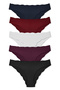 5-Piece Laser Cut Women's Panties with Wavy Waist and Legs
