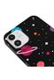حافظة هاتف من السيليكون باللون الأسود بتصميم كواكب الفضاء الصغيرة لهاتف iPhone 12 - 3