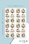 8 Sheets Cute Animal Sticker Set - 6