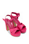 Fuchsia Platform Heeled Women's Evening Dress Shoes - 2