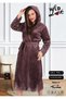 Women's Hooded Lace 100% Bamboo Dressing Gown