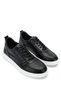 Genuine Leather Men's Black Sneakers - Sports Shoes - 2