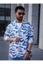 Oversize Patterned Shirt Jacket - 5