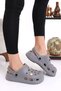 Rst 225-T High-Sole Women's Sandals Rhinestone Slippers Beach Summer Sabo Slippers - 5