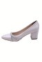 Bilener 450 Closed Stone Short Thick Heeled Stiletto Shoes - 3
