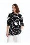 LCWAIKIKI Classic Crew Neck Patterned Women's Sweatshirt Tunic