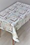 مفرش طاولة من القماش الزيتي PVC قابل للمسح مبطن بالألياف بألوان الباستيل - 2