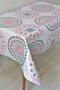 مفرش طاولة من القماش الزيتي PVC مبطن بالألياف قابل للمسح - 06-e5