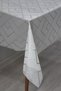 Non-Slip PVC Wipeable Oilcloth Tablecloth 02-GREYLINE