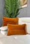Plush Rabbit Throw Pillow Cover Imported Premium Fabric Rectangular - Cinnamon