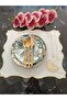 Ramadan Blessed Oil Lamp Embroidered Plate Coaster, Supla, American Service 6 Pieces - 5