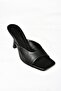 S590033109 Black Thin Heeled Women's Slippers - 7