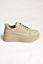 P274117509 Beige High-Sole Women's Sneakers - 6