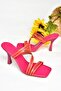 S590033709 Fuchsia/Orange Thin Heeled Women's Slippers - 6