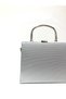 Silver Color Fabric Material Women's Evening Dress Clutch Portfolio Bag - 7