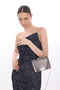 Women's Platinum Color Plating Evening Dress Clutch Portfolio Bag - 5
