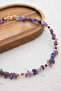 Ametist Natural Stone Broken Pendant 40cm Handmade Custom Made Amethyst Stone Chocker - 3
