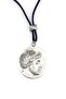 PHILIP V ANTIQUE GREEK MACEDON MEDALLY LEATHER MEN'S NECKLACE Q0648 - 4