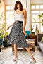 Women's Black Gonca Wrap Skirt ETK-19000154 - 2