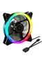 C-892 RGB 3 Color Rainbow 12cm Case Wide Fan - 2