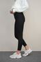 Women's Black Non-Fading High Waist Lycra Combining Skinny Jeans Trousers - 4