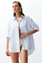 Multicolor Striped Woven Shirt TBESS22GO0664 - 2