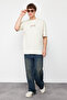 Taş Oversize/Geniş Kesim %100 Pamuklu Sırt Baskılı T-Shirt TMNSS24TS00003 - 2