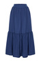 Indigo Flared Cotton Maxi Length Woven Skirt Twoss24Et00059 - 8