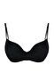 Siyah Büzgü Detaylı Balconette Kaplı Basic Bikini Üstü TBESS24BU00148 - 9