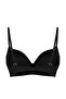 Siyah Büzgü Detaylı Balconette Kaplı Basic Bikini Üstü TBESS24BU00148 - 10