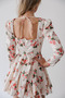Long Sleeve Cotton Dress with Shorts and Floral Print - 3