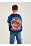 Navy Blue Orange Basketball Triple Primary School School Bag Set - 2