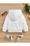 Children's Garfield Printed Hooded Sweatshirt-Kids Hooded White Sweat - 2