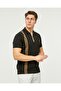 POLO NECK T-SHIRT WITH DOUBLE STRIPES AND ZIPPERS