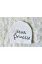 Princess Printed Salmon-Pink-White 3-Piece Baby Girl Combed Cotton Hat Beret - 2