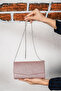 Women's Pink Glitter Sand Mini Box Shoulder Evening Bag - 3