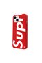 غطاء هاتف سيليكون باللون الأحمر لهاتف iPhone 15 بتصميم SUP - 2