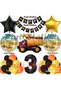 Construction Concept Truck Balloon Set 3 Years Old Construction Theme Truck Theme Birthday Balloon Set