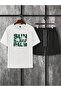 Men's Printed Crew Neck Oversize T-shirt & Shorts Top and Bottom Set - 2