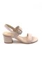 Sony Beige Colored Buckle Detailed Sandals Heeled Shoes - 6