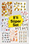 8 Sayfa Sevimli Hayvan Sticker Set