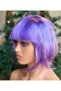 Party birthday costume barbie mermaid show wig adjustable blunt wig hair lilac purple - 3