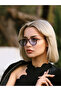 Women's Sunglasses Leopard Drop Frame Blue Glass - 2