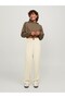 High Waist Regular Cream Women's Pants12200751