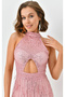 women's mini sequin paillette fringed evening dress NBSWLL05 - 3