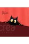 Miau Cat Crea Eymer Wear Double Color Crew Neck 100% Cotton T-Shirt Kitten - 2