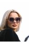 Women Sunglasses Square Design Pink Heart Embroidered Black Frame Black Glass